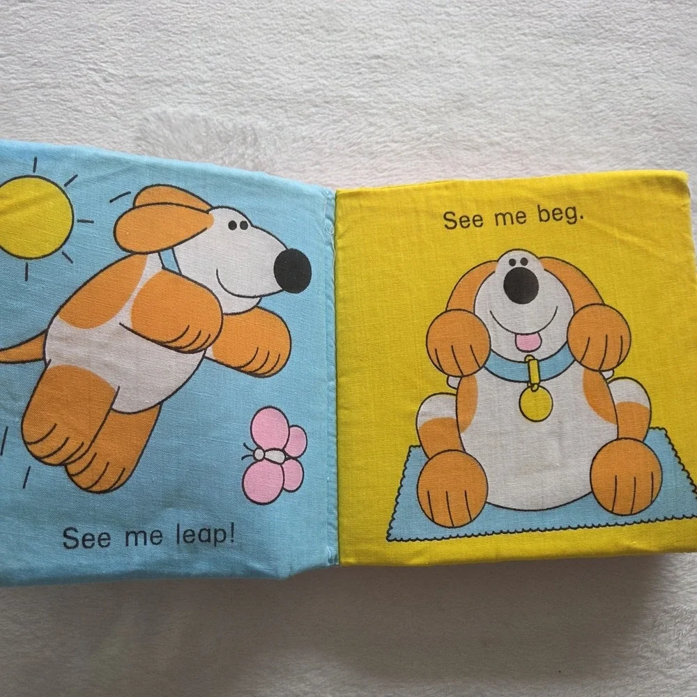 Vintage 1980s‎ Soft Cloth Childrens Interactive Books Lot Of Two Muppets Animals